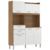 Armário de Cozinha 6 Portas 2 Gavetas Harmonia Demobile Amêndola/Branco - comprar online