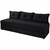 Sofá Cama Bicama Sofánete 3 Lugares Slim Suede Preto