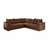 Sofá de Canto 5 Lugares com Retrátil Qatar Suede Marrom Marrom - comprar online
