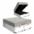 Cama Box Baú Queen Branca + Colchão de Molas Ensacadas Ortobom Airtech Branco Liso