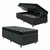 Cama Box Baú Solteiro + Colchão Espuma D20 - 56x88x188cm - e-Shop Casa - Couro Preto Preto