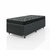 Cama Box Baú Solteiro + Colchão Espuma D20 - 56x88x188cm - e-Shop Casa - Couro Preto Preto - comprar online