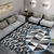 Tapete Sala Quarto Antiderrapante Geométrico Cotex Tamanho: 135x250cm Preto/Cinza - comprar online