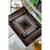 Tapete Sala Quarto Antiderrapante Geométrico Cotex Tamanho: 135x250cm Preto/Cinza
