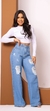 calca jeans flare - comprar online