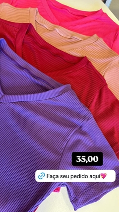 Blusa Canelada decote em V - comprar online