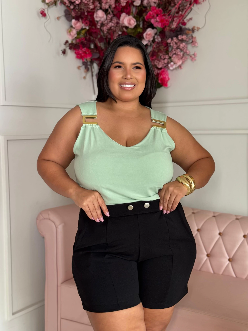 Blusa Alça Larga Plus Size