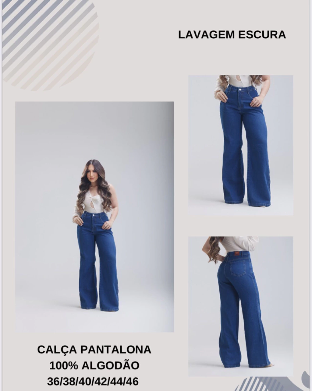 Calça Pantalona Azul