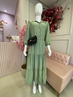 Vestido Longo 3/4 na internet