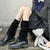 Polainas black casual tejidas