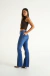 Pantalon Flared Azul Bigotes Localizado ECL P62 - comprar online