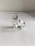 Anillo de zirconia blanca