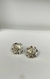 Aretes de rosa platinados