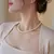 Colar gargantilha de pérolas branco vintage feminino, joia elegante - Viagem e Artesanato