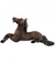 Cavalo Realista Marrom Escuro Deitado 73cm