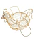 Cesta Bronze Galinha Porta Ovos 22.5x26x32cm - comprar online