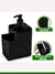 Kit Cozinha Porta Detergente Dispenser E Esponja 500ml Bico Dosador Lixeira Pret