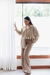 CAMISA ALONGADA NUDE COM ABOTOAMENTO FRONTAL - Iohan closet