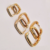 Trio Brincos Argolas Quadriculado Liso Folheado em Ouro 18k -  BuyMate Parceiro de Compras