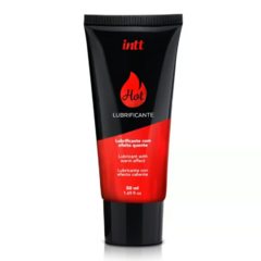 LUBRIFICANTE HOT A BASE DE ÁGUA SABOR MORANGO 50ML INTT