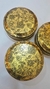 Lata dourada Dálias 12,5cm x 4,5cm altura - comprar online
