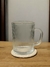 Tazas vidrio rayado x6