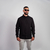 Camisa Linho Manga Longa (Preto) - comprar online