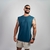 Camisa Cut Sleeve Tank (Azul Petróleo) na internet