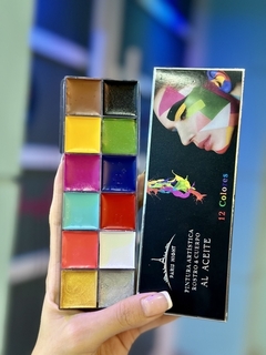 Paleta artistica x12 colores cremosos - Paris Night - Justi makeup