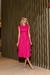 Vestido Kate Linho Midi Godê Cavado Com Cinto