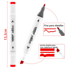 Marcador Doble Punta Valija X12 Permanentes Diseño Dibujo - comprar online