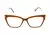 Armação para óculos de Grau Clicquot Feminino Gatinho em Acetato Marrom - comprar online