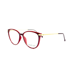 Armação para óculos de Grau Maru.Y AL98142 Feminino Gatinho em Acetato Vermelho - comprar online