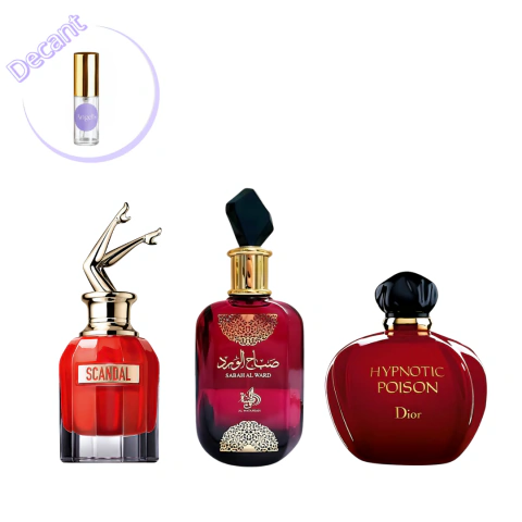 Combo 5ml: Scandal Le Parfum + Sabah Al Ward + Hypnotic Poison
