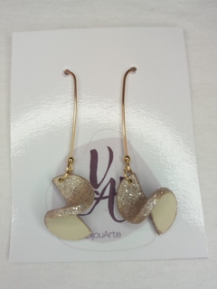 Aro Colgante espiral con detalle en glitter