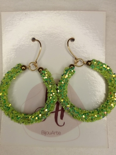 Argolla verde con brillitos