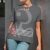 Playera con Pentagrama y Clave de Do - Dama en internet