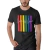 Playera Orgullo Gay con Diseño Franjas Verticales para Caballero - Temática Pride, Algodón Premium I Camiseta Pride