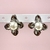 Aretes Flor plateada