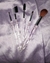 Kit c/05 Pincéis para Maquiagem Formas-Mandala - Violeta Glamour