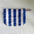 Neceser rayado Azul y blanco grande - comprar online