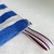 Neceser rayado Azul y blanco grande - Fibra Arte Textil