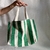 Bolsito rayado verde y azul - comprar online
