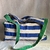 Bolso Playero rayado verde y azul en internet
