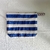 Neceser rayado Azul y blanco grande