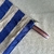 Neceser rayado Azul y blanco chico - comprar online