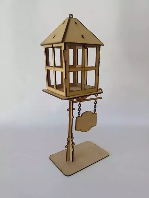 Centro de mesa farol + cartel 40cm