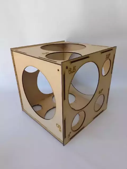 Caja medidora de globos 30x30x30cm