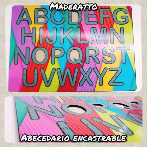 Tablero abecedario encastrable 40x30