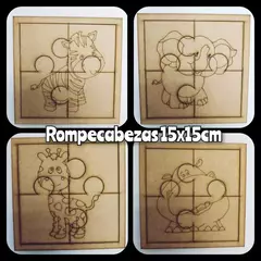 Combo x4 rompecabezas grabados